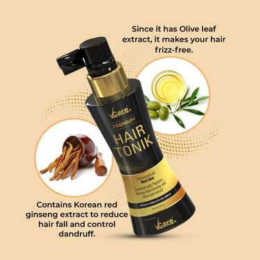 VCare Hair Growth Tonic For Women with Castor Oil and Olive Leaf Extract-Best Scalp Vitalizer Serum for All Hair Type- Control Hair Fall & Strengthens Hair 100ml (Pack Of 2)